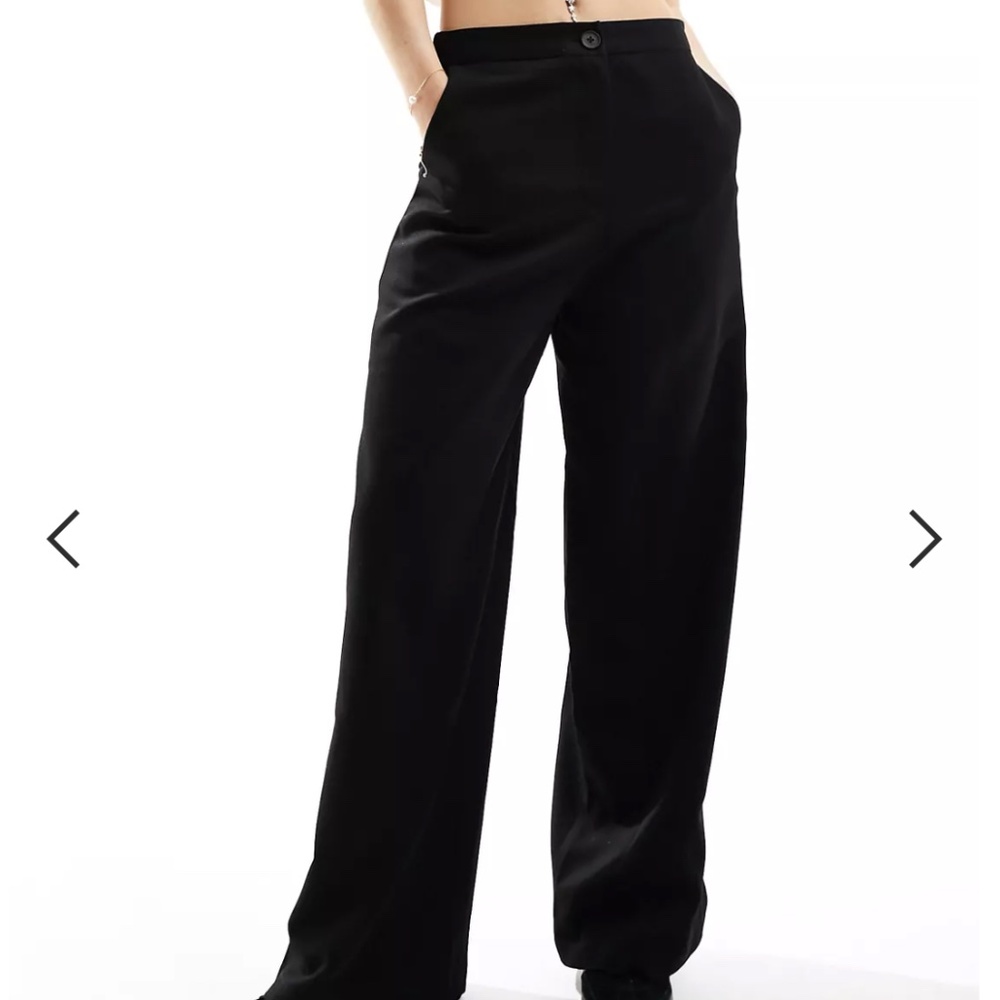 NWT ASOS DESIGN relaxed dad pants in black 14
